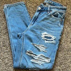 American Eagle Ripped Mom Jeans